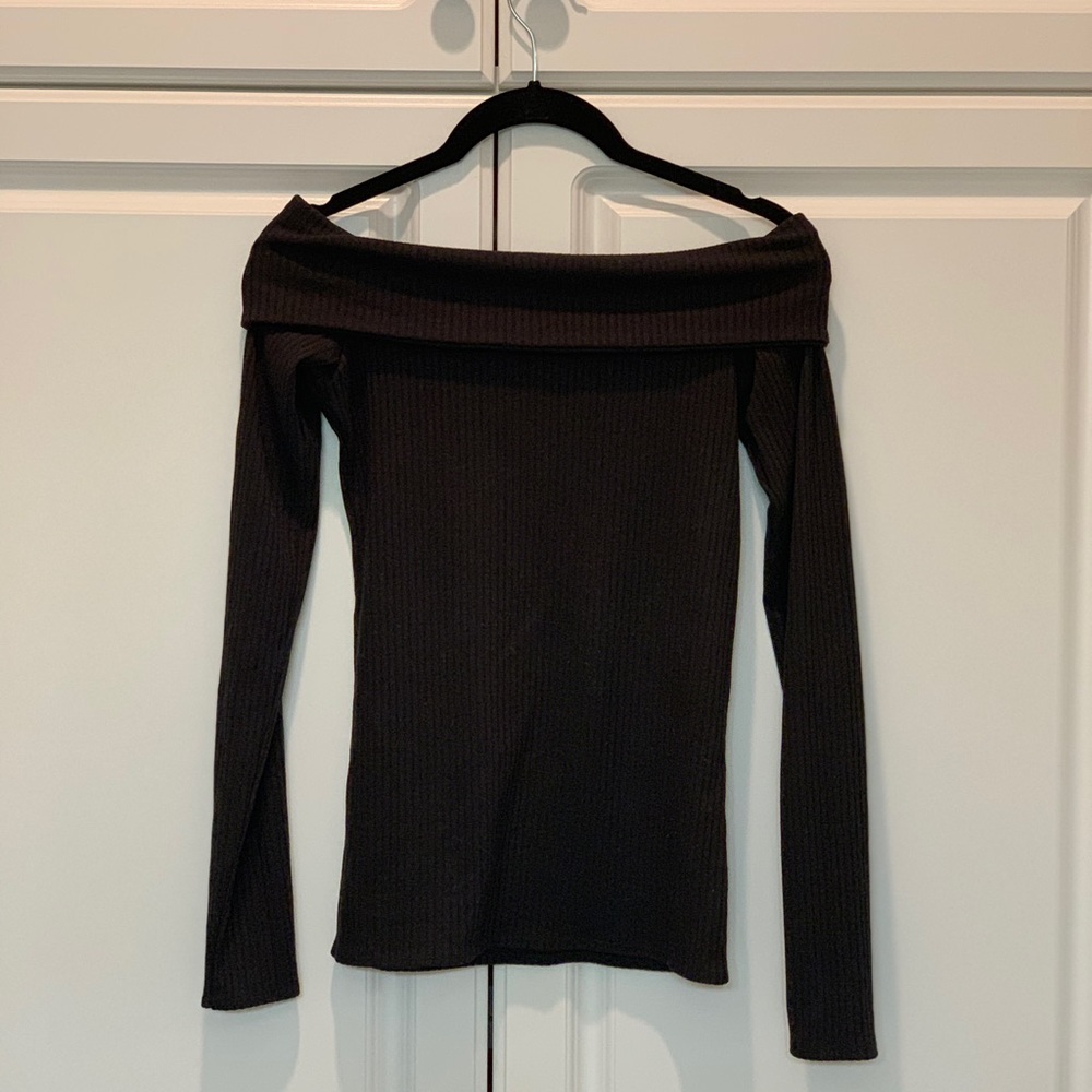 Off The Shoulder Long Sleeve Shirt